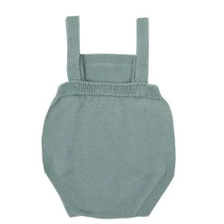 Aquarelle green knit baby dungaree