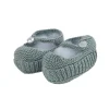 Aquarelle green Mary Jane baby knit shoes