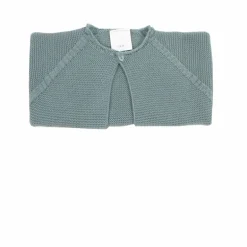 Aquarelle green short thick knit cardigan