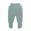 Aquarelle green thick knit baby leggings