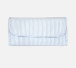 Baby diaper changer. Blue stripes