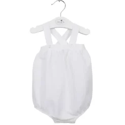 Baby romper white linen