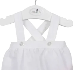 Baby romper white linen