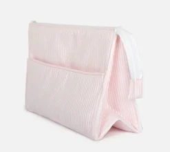 Baby toilet bag pink stripes