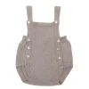Beige knit baby dungaree