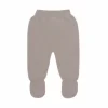 Beige thick knit baby leggings