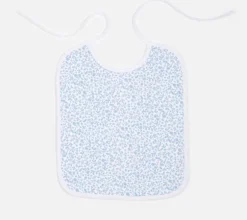 Big bib blue leaves