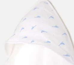 Blue birds hooded towel