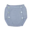 Blue knitting baby bloomer
