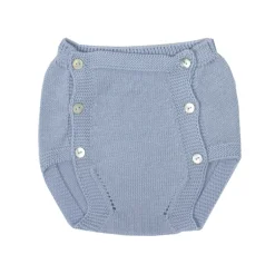 Blue knitting baby bloomer