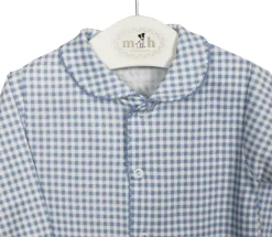 Blue plaid sleepsuit