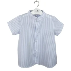 Blue stripes shirt. Short sleeves.