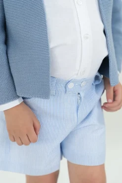 Blue stripes short
