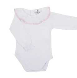 Bodysuit lace batiste in pink