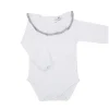 Bodysuit lace batiste in gray