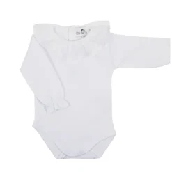 Bodysuit lace batiste in white