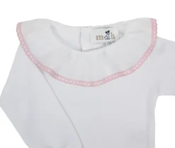 Bodysuit lace batiste in pink