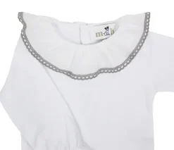 Bodysuit lace batiste in gray