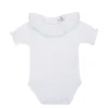 Bodysuit s/s lace batiste in blue