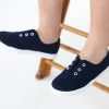 Canvas without laces in navy blue