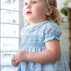 Elsa baby dress Ditsy blue