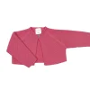 fucsia short thick knit cardigan