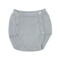 Gray knitted baby bloomer