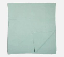 Green knitted blanket