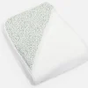 Green leaves hooded towel