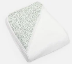 Green leaves hooded towel