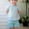 Green linen short