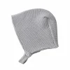 Grey knit baby bonnet