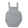 Grey knit baby dungaree