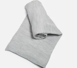 Grey knitted blanket