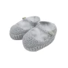 Grey Mary Jane baby knit shoes