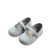 Grey Mary Jane canvas shoes