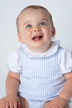 Julio romper blue stripes
