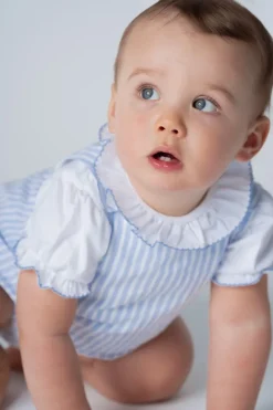 Julio romper blue stripes