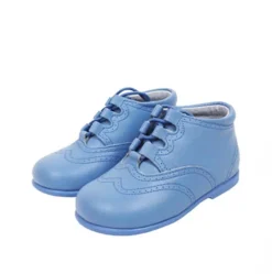 Lace up brogue boots in blue