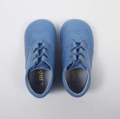 Lace up brogue boots in blue