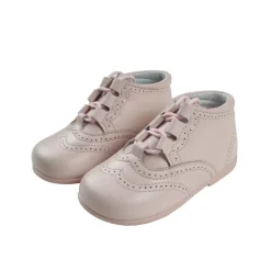 Lace up brogue boots pink