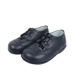 Lace up brogue shoes navy blue