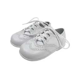 Lace up brogue shoes white