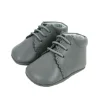 Lace up pram boots grey