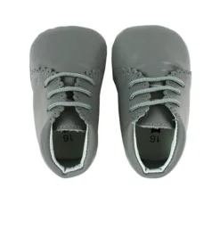 Lace up pram boots grey