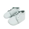 Lace up pram boots white