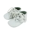 Lace up pram brogue shoes white