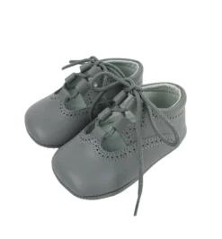 Lace up pram brogue shoes grey