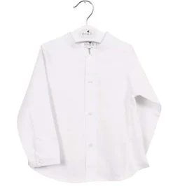 Mao collar shirt in white