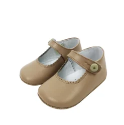 Mary Jane beige pram shoes